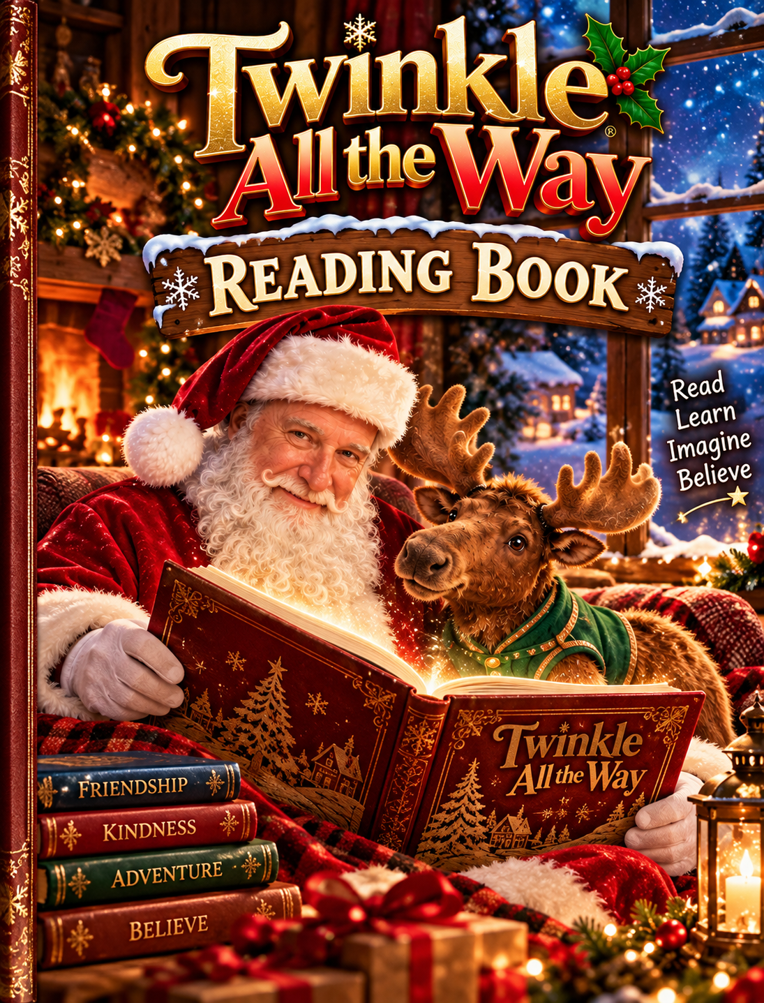 Christmas reading book artwork